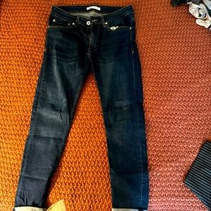 Zara dark blue jeans. 31” waist. 32” length